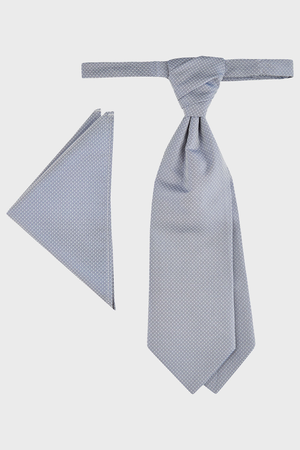 WILVORST szürkéskék francia nyakkendő és díszzsebkendő 467207-37