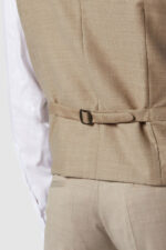 CLUB of GENTS slim fit drapp öltöny mellény hátoldal állítható pánttal 80-139N1-22