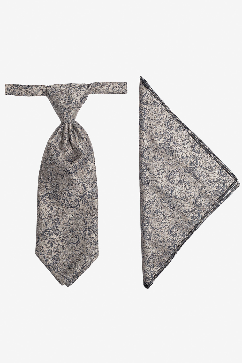 Manzetti bronzszínű francia nyakkendő és díszzsebkendő 2178