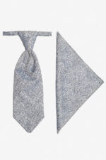 Manzetti égkék francia nyakkendő és díszzsebkendő 9442-02
