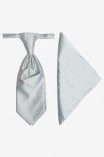 Manzetti jégkék francia nyakkendő és díszzsebkendő 2182