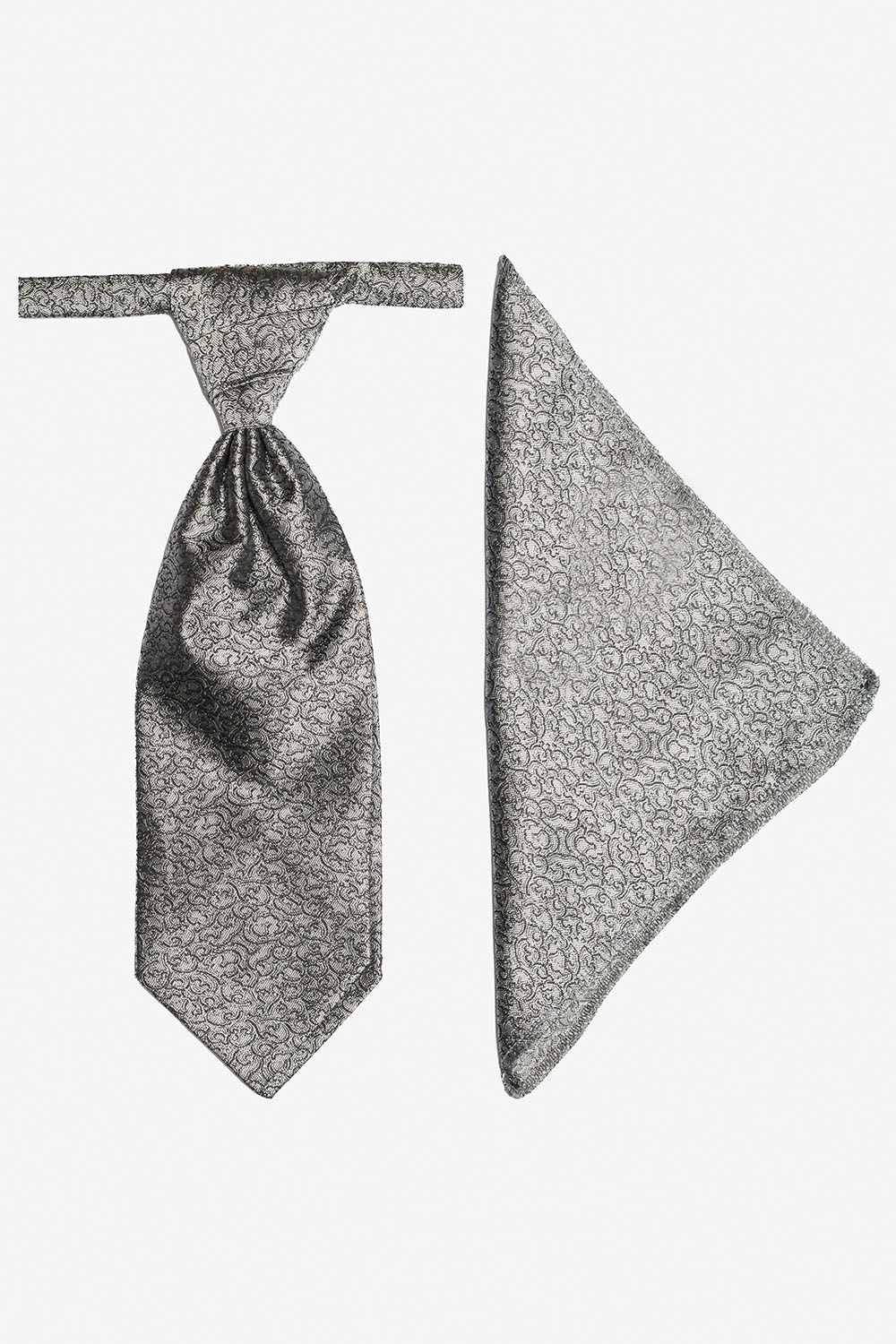Manzetti palaszürke francia nyakkendő és díszzsebkendő 2180