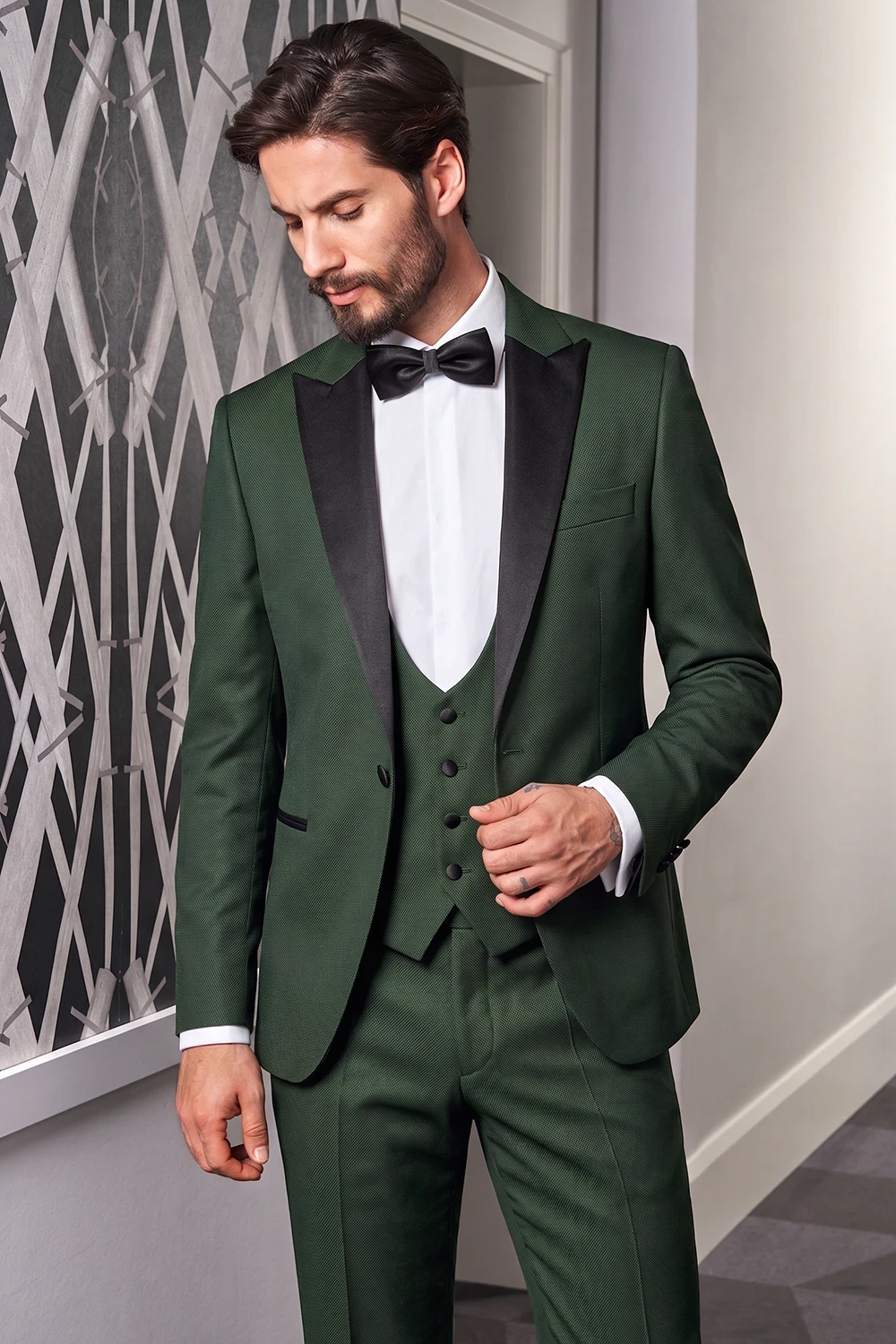 HEILEMANN slim fit zöld szmoking DKBEETLE/177475